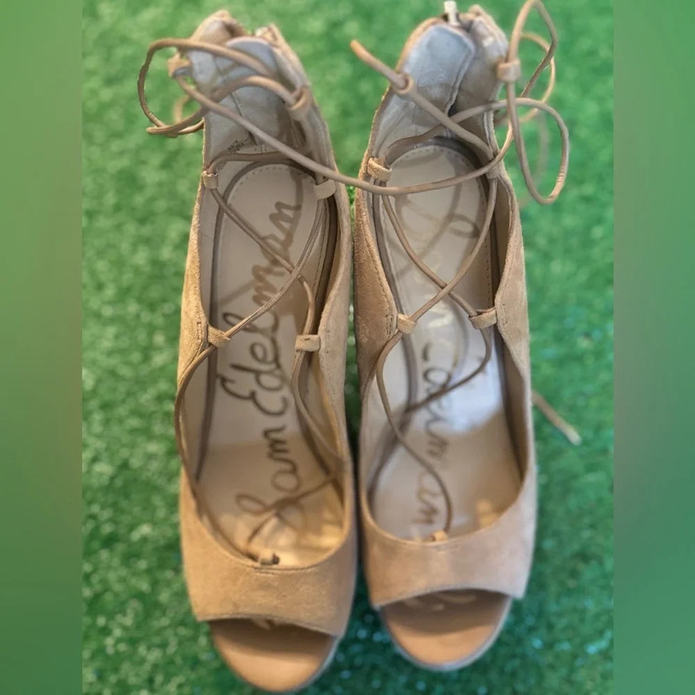 Sam Edelman “Harriet” Wedge Suede Sandal size 6.5 - Picture 7 of 7